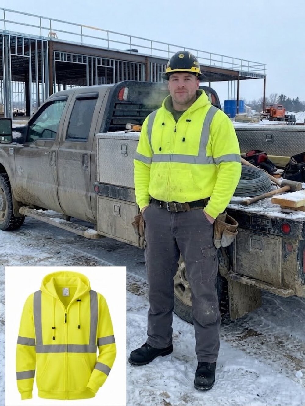 OccuNomix | High-Visibility Yellow Performance Safety Jacket – (Men’s XL)